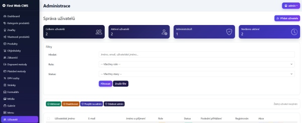First Web CMS